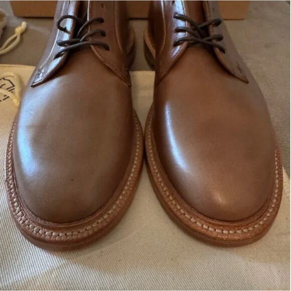 NIB Grant Stone Plain Toe Dune Brown Chromexcel Derby Horween Chromexcel 8.5 D - Picture 5 of 6